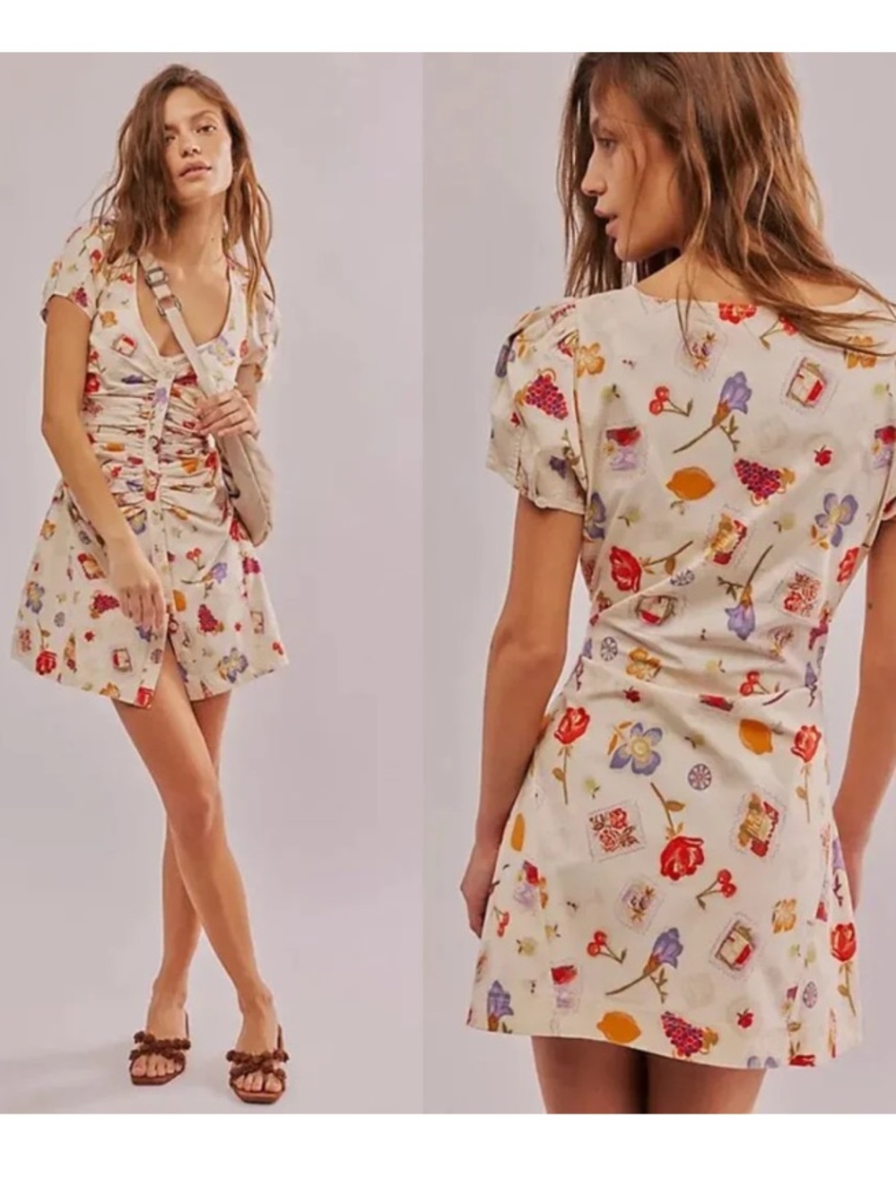 Free People Oakley Mini Dress in Fruit Floral